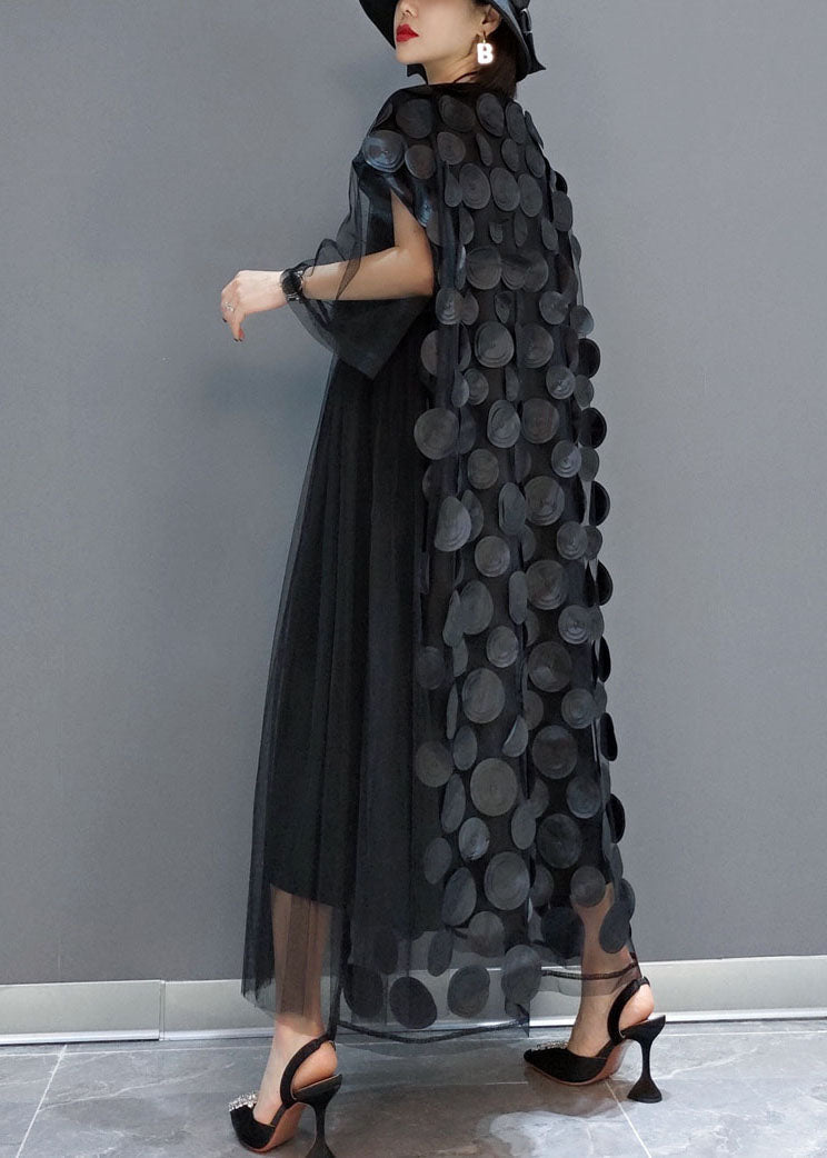 Ladies Party Dress Tulle Asymmetric with Half Sleeves for Wedding and Special Occasions