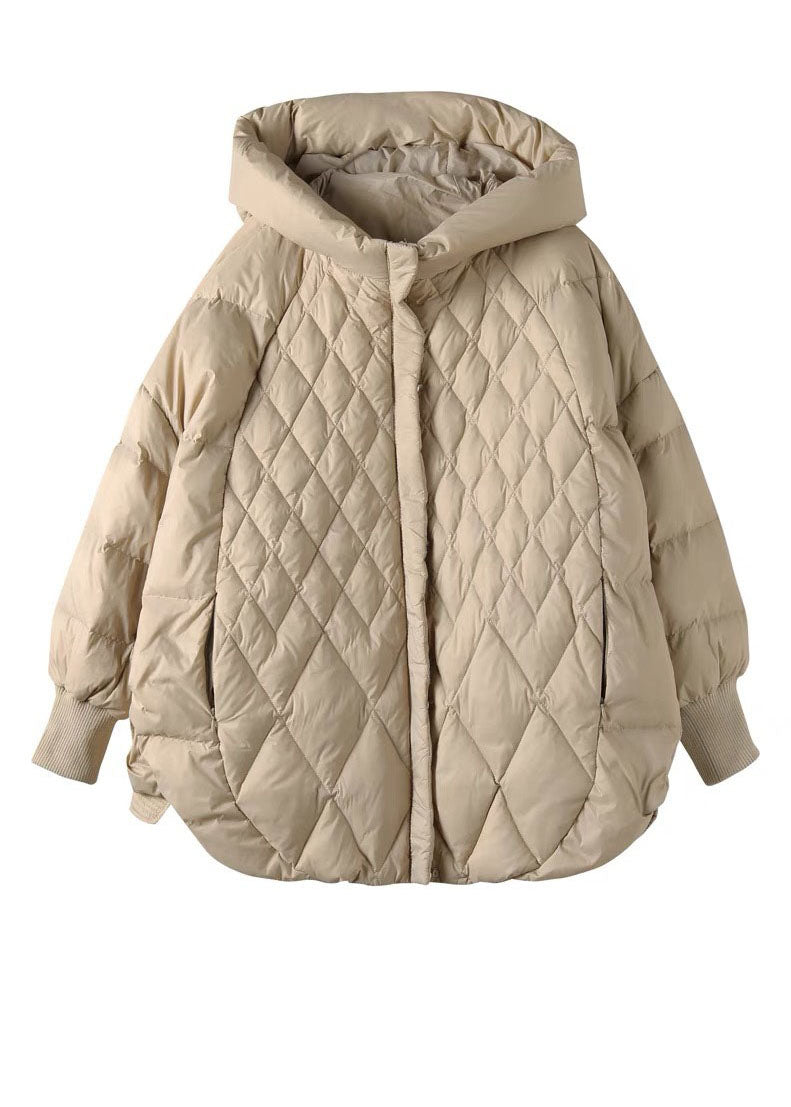 Ladies Quilted Winter Jacket With Zipper Duck Down Long Casual Style