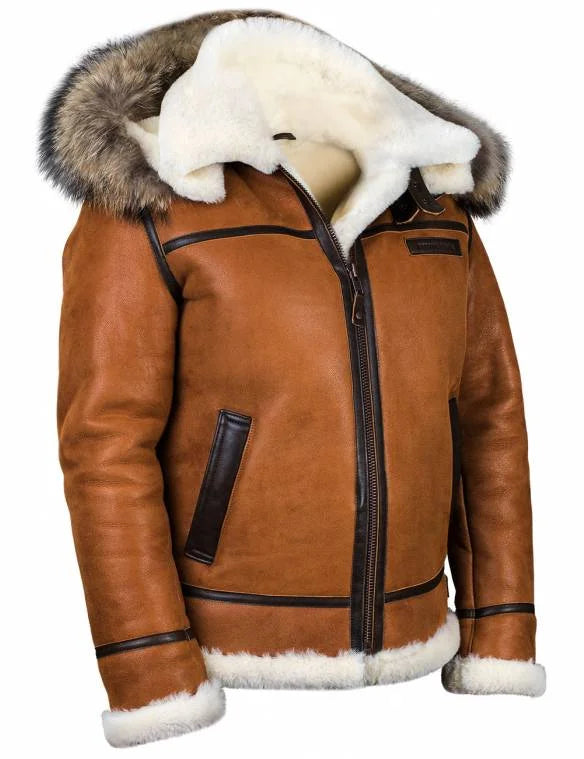 Ladies' Sheepskin Jacket with Fur Cap