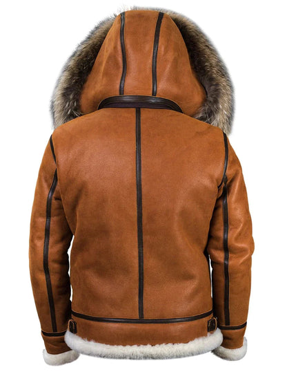 Ladies' Sheepskin Jacket with Fur Cap
