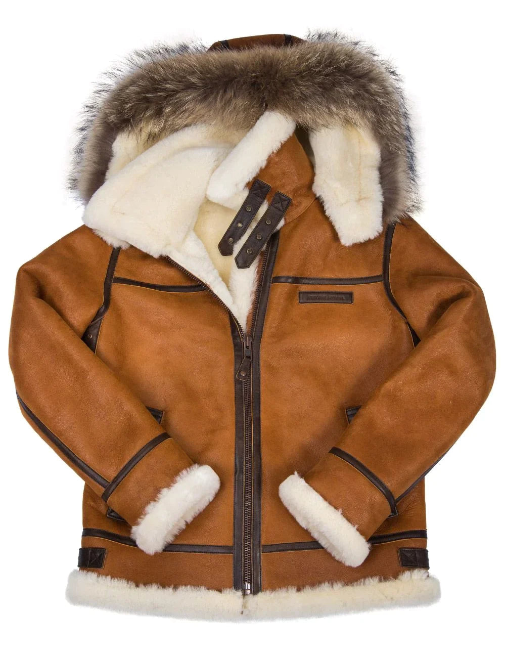 Ladies' Sheepskin Jacket with Fur Cap