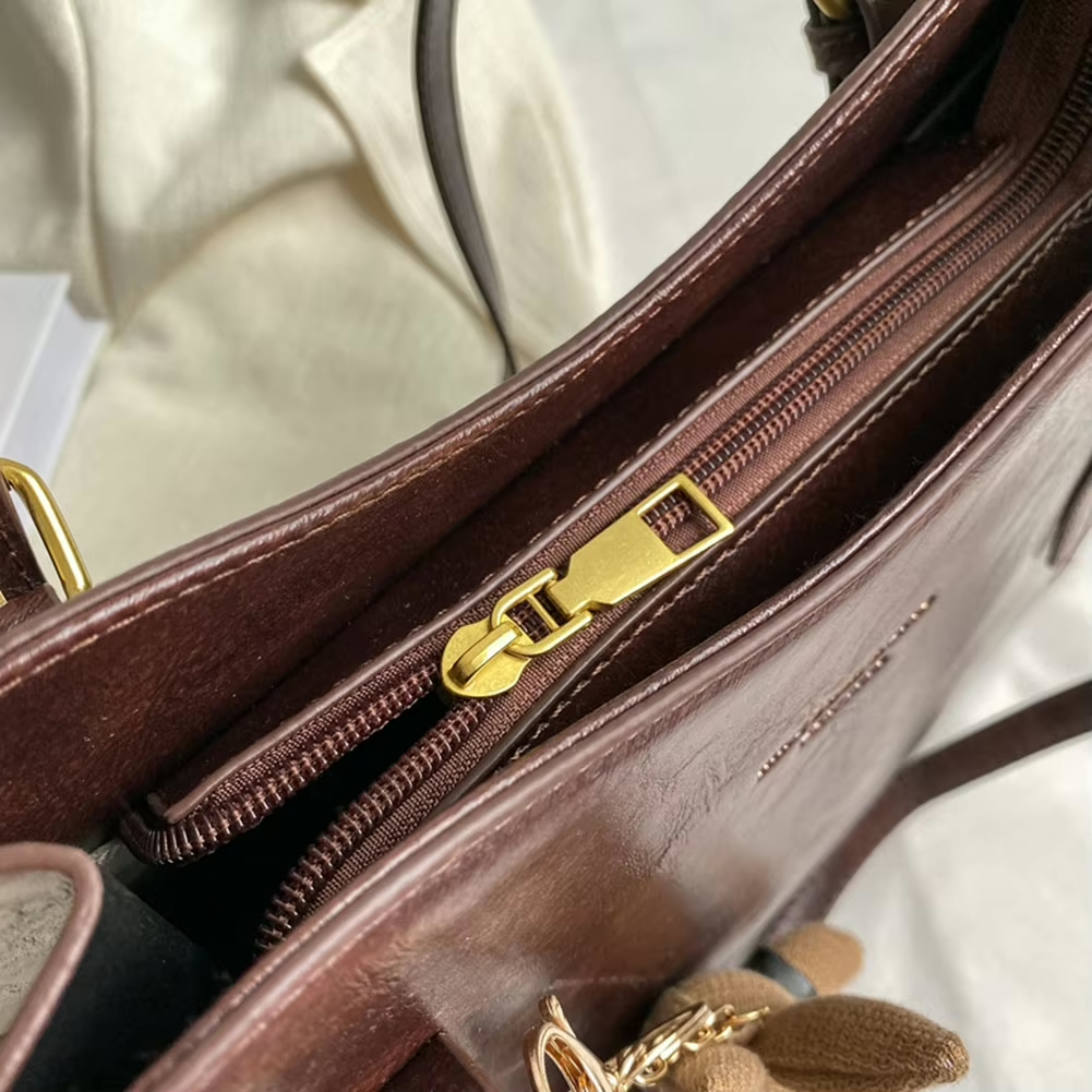Ladies Shoulder Bag Charm Tote Luxury PU Leather With Detachable Rabbit Charm