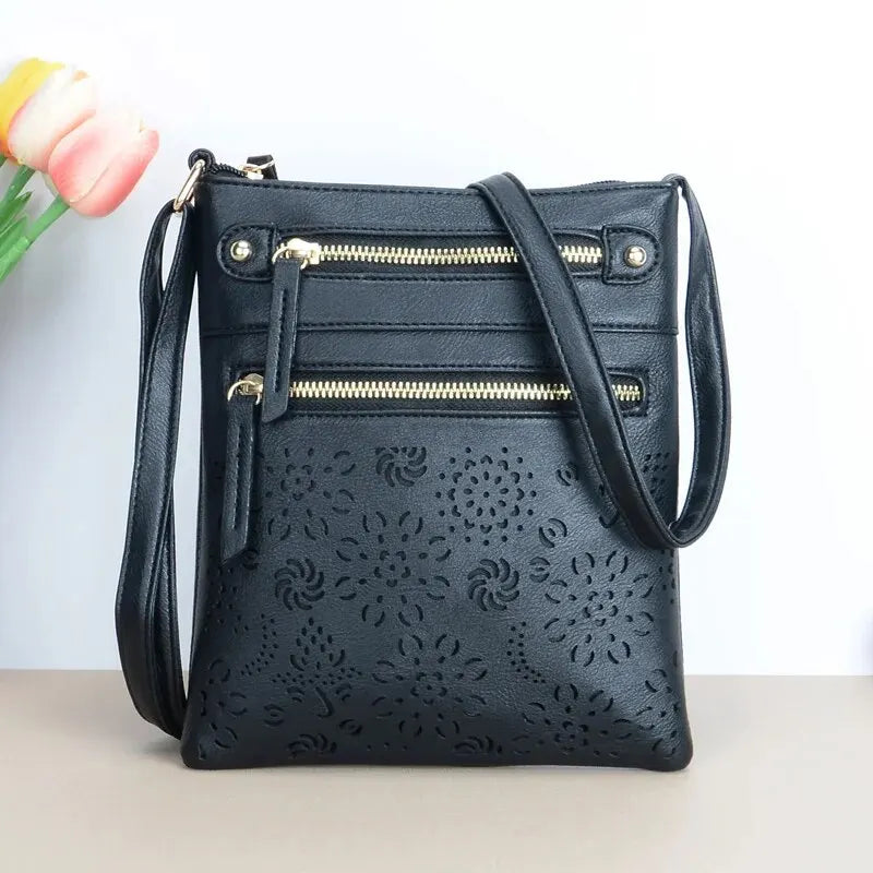 Ladies Shoulder Bag Retro-Chic Faux Leather