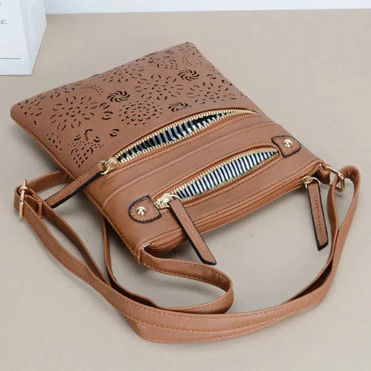 Ladies Shoulder Bag Retro-Chic Faux Leather