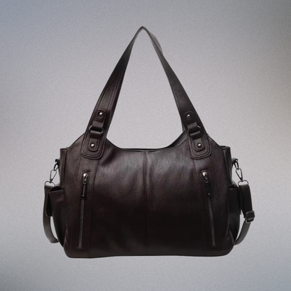 Ladies' Shoulder Bag with Metal Accents