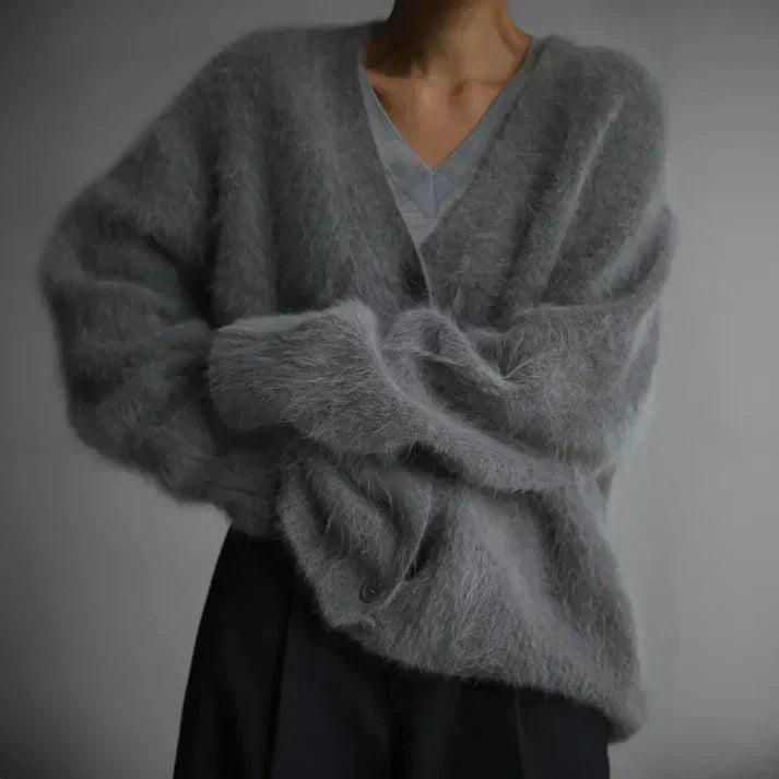 Ladies Soft Cardigan With Buttons For Autumn And Winter