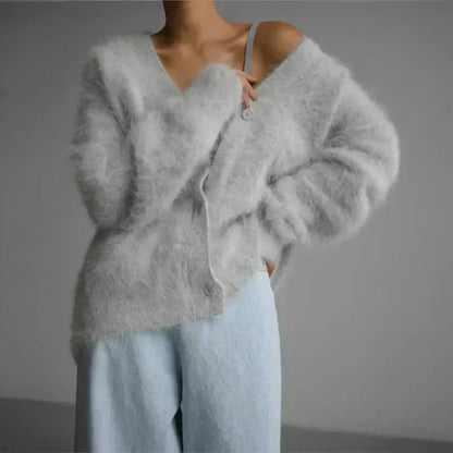 Ladies Soft Cardigan With Buttons For Autumn And Winter