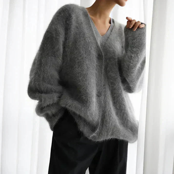Ladies Soft Cardigan With Buttons For Autumn And Winter