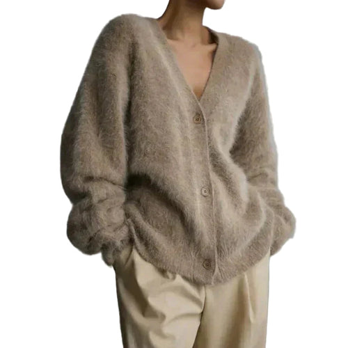 Ladies Soft Cardigan With Buttons For Autumn And Winter