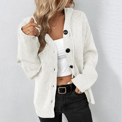 Ladies' Warm Cardigan With Buttons