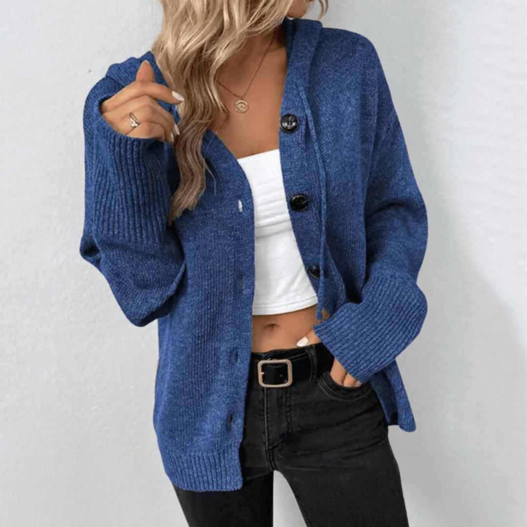 Ladies' Warm Cardigan With Buttons