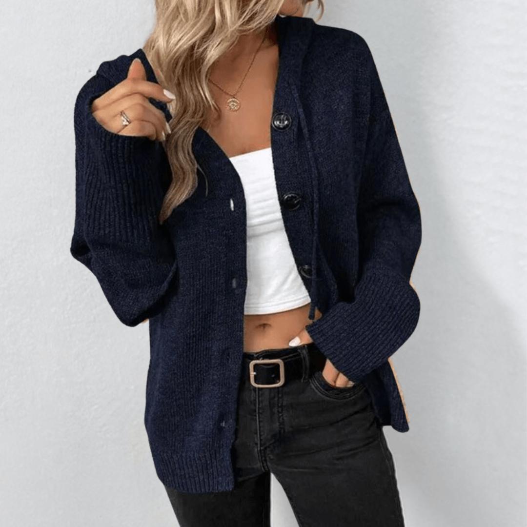 Ladies' Warm Cardigan With Buttons