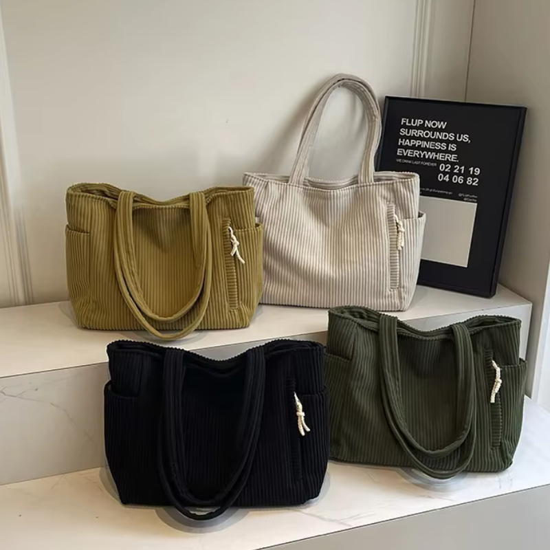 Ladies shoulder bag Corduroy Stylish and Practical
