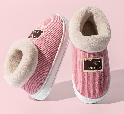Ladies slippers Imitation fur Lined Comfortable TPR Sole