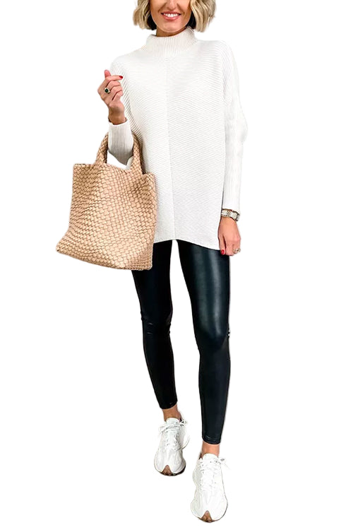 Ladies' turtleneck plain