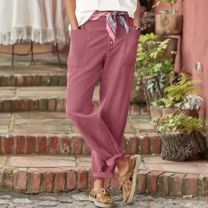 Women's Oversized Casual Long Pants with Pockets