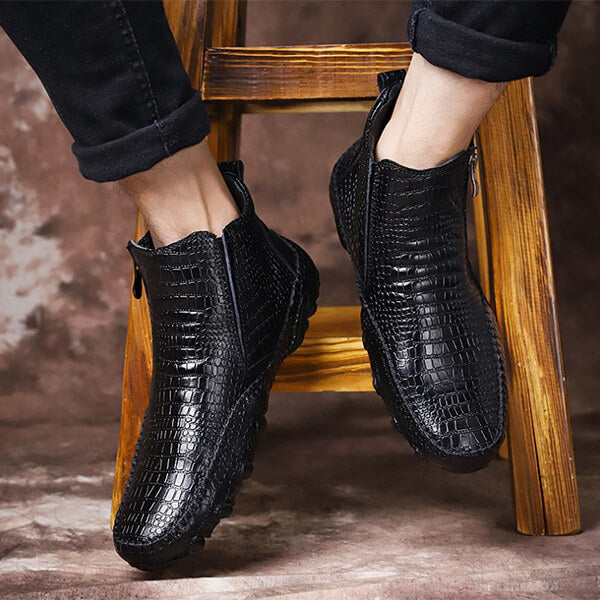 Leather Style Chelsea Boots For Men