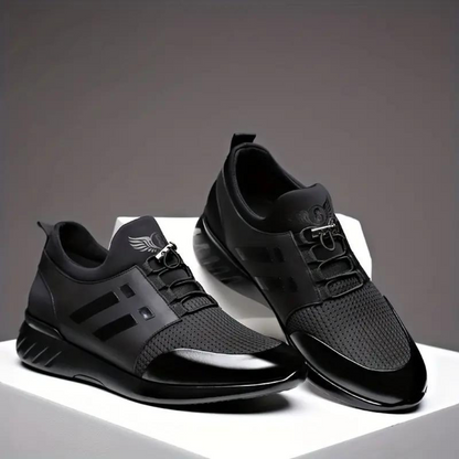 Leather Style Men's Shoes with Height Enhancement