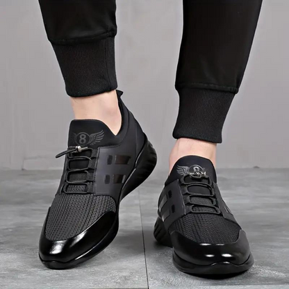 Leather Style Men's Shoes with Height Enhancement