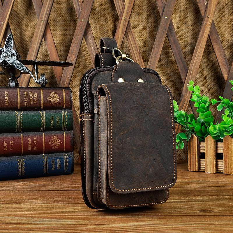 Leather Style Men's Waist Bag