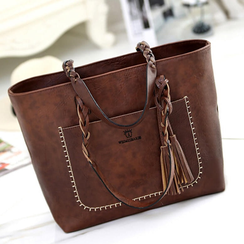 Leather Style Shoulder Bag for Women