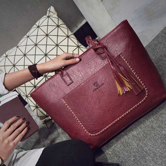 Leather Style Shoulder Bag for Women
