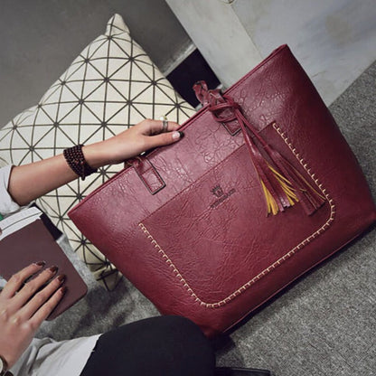 Leather Style Shoulder Bag for Women