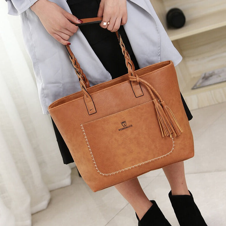 Leather Style Shoulder Bag for Women