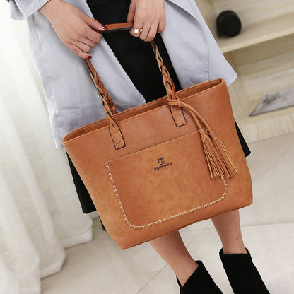 Leather Style Shoulder Bag for Women
