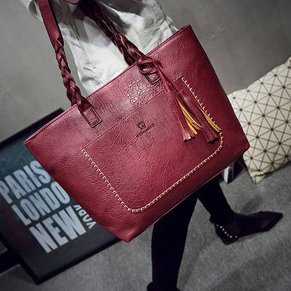 Leather Style Shoulder Bag for Women