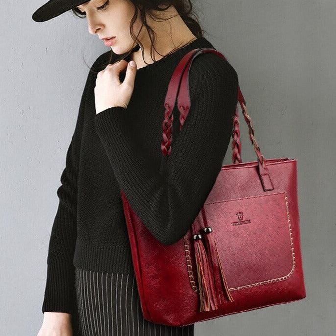 Leather Style Shoulder Bag for Women