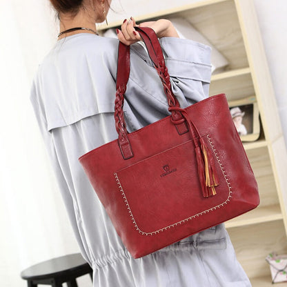 Leather Style Shoulder Bag for Women