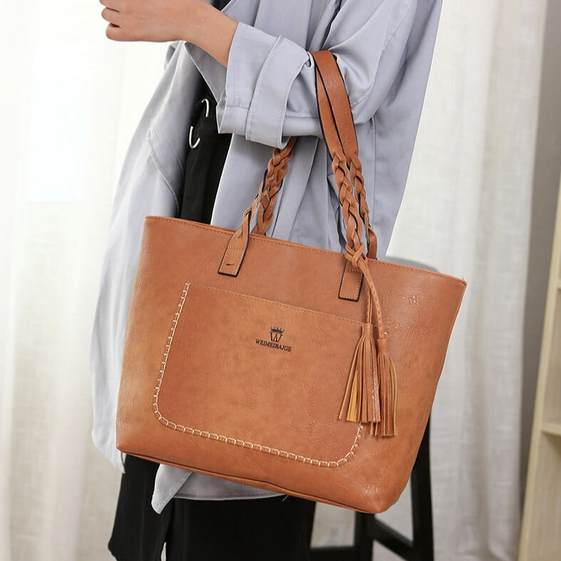 Leather Style Shoulder Bag for Women