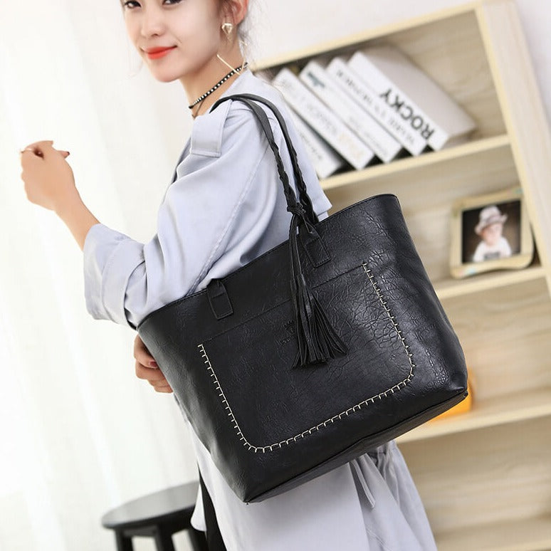 Leather Style Shoulder Bag for Women