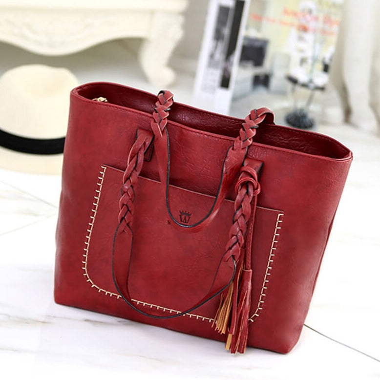 Leather Style Shoulder Bag for Women