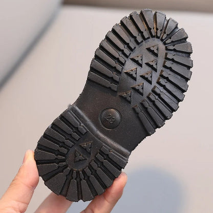 Leather Style boots with side zip for kids