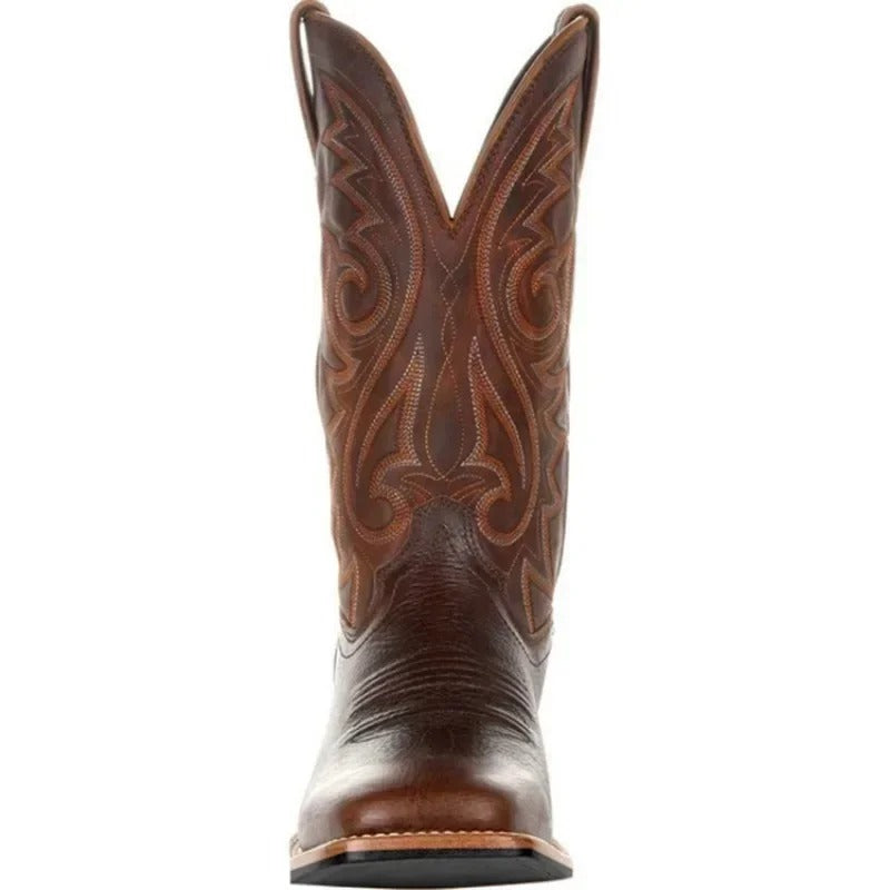 Leather Style cowboy boots for men