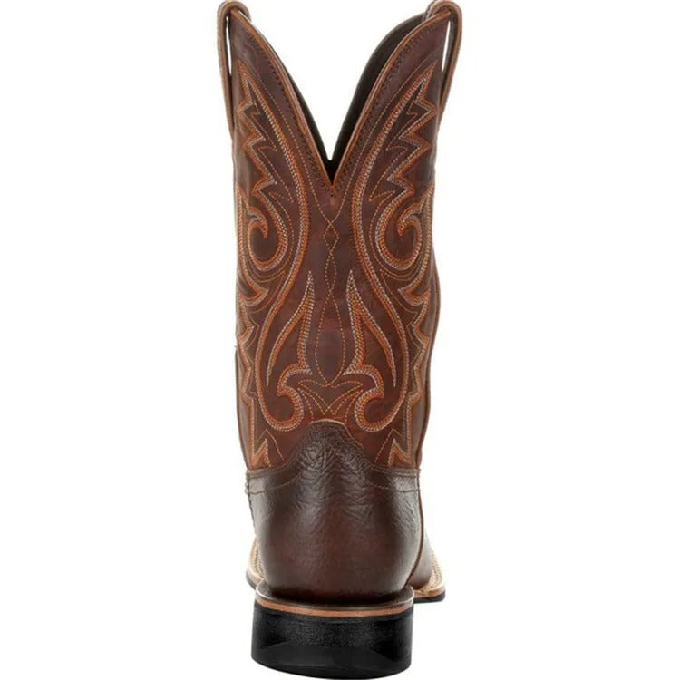Leather Style cowboy boots for men