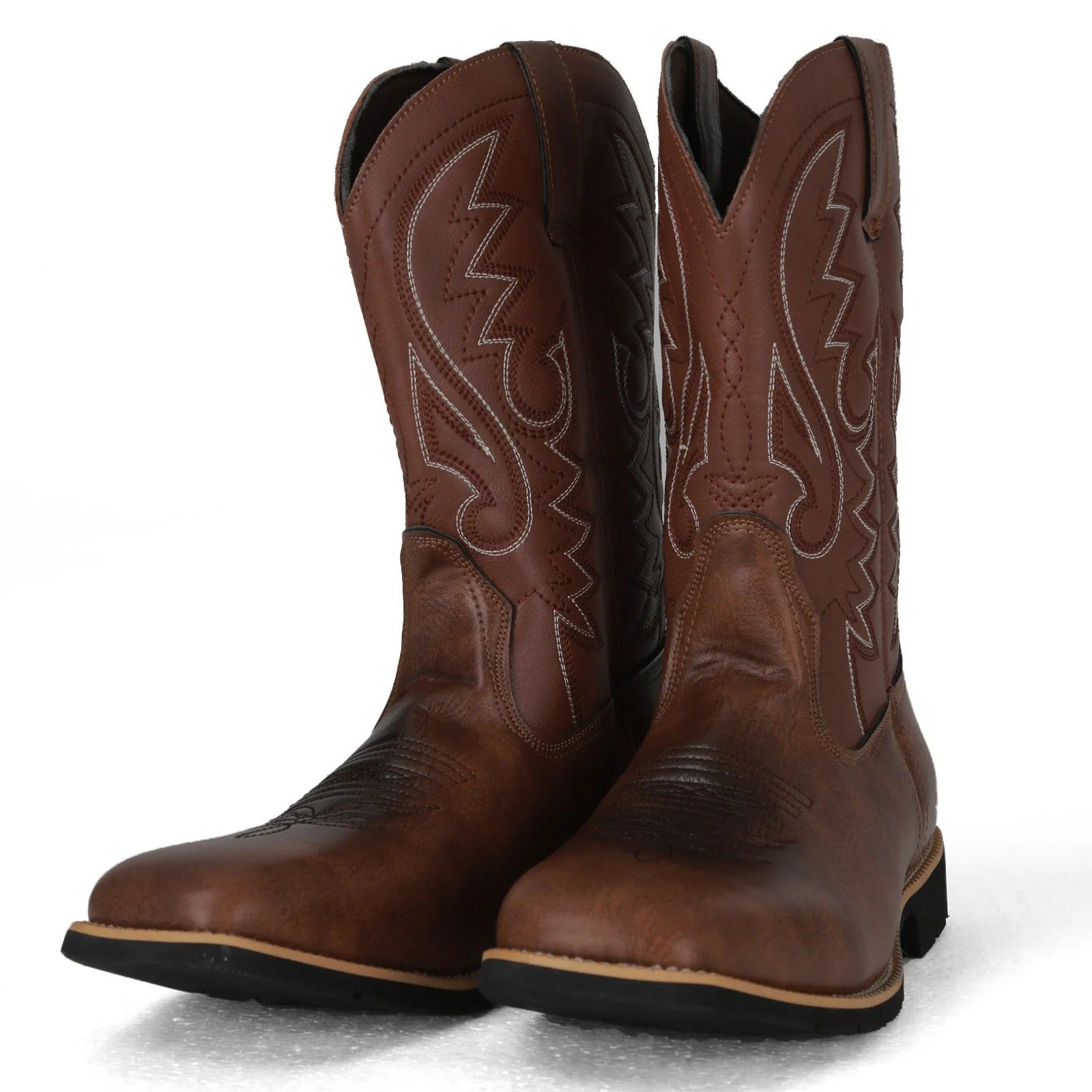 Leather Style cowboy boots for men