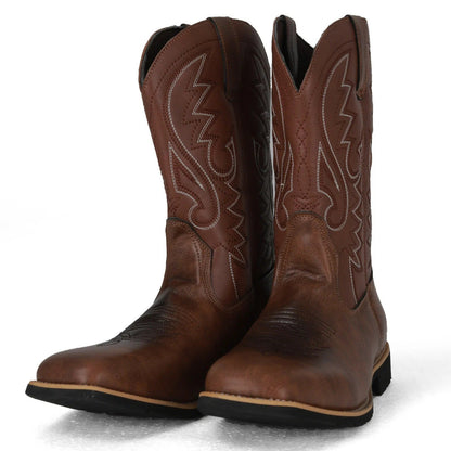 Leather Style cowboy boots for men