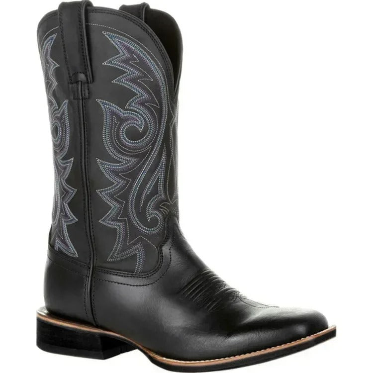 Leather Style cowboy boots for men
