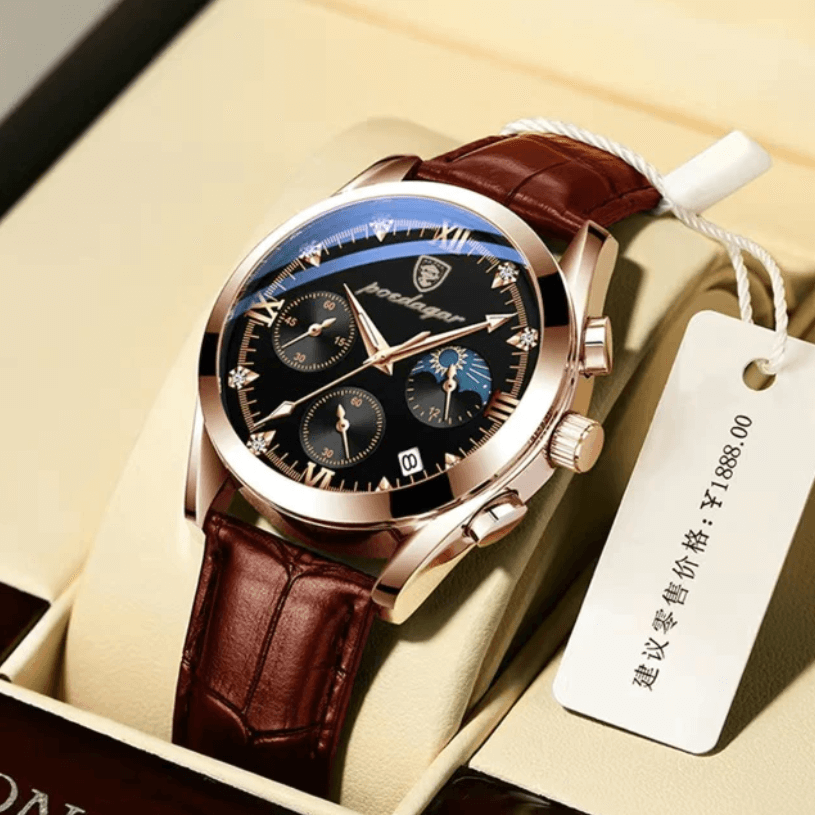 Leather Wristwatch for Men