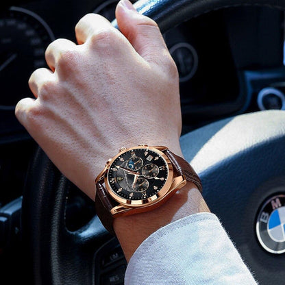 Leather Wristwatch for Men