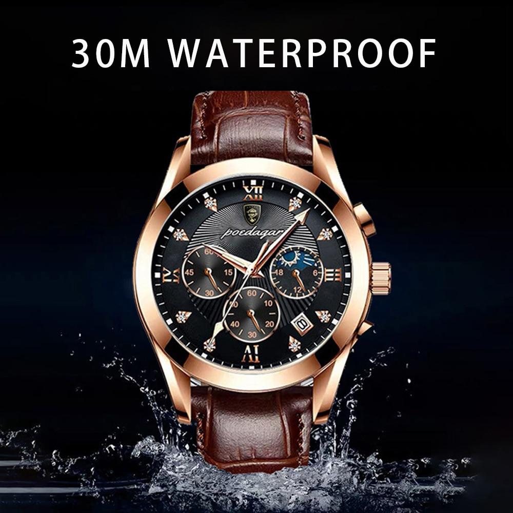 Leather Wristwatch for Men