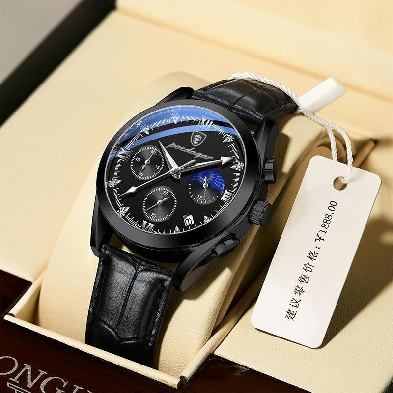 Leather Wristwatch for Men