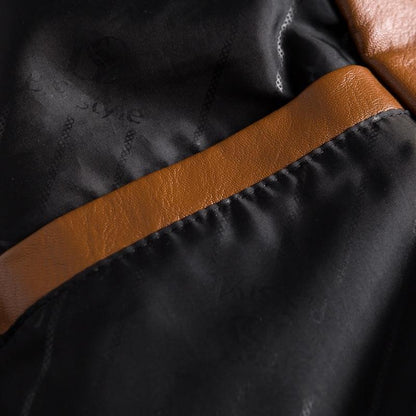 Leather blazer jacket for men
