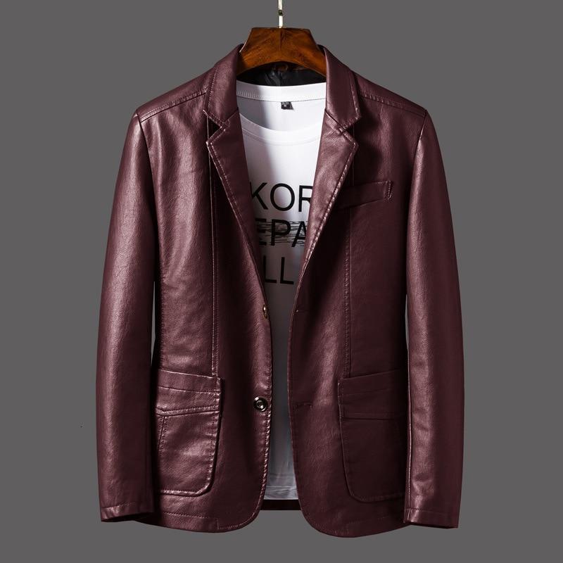 Leather blazer jacket for men