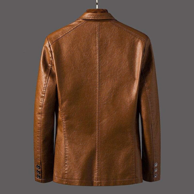 Leather blazer jacket for men