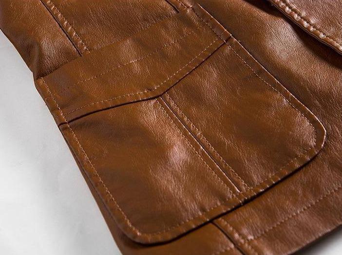 Leather blazer jacket for men
