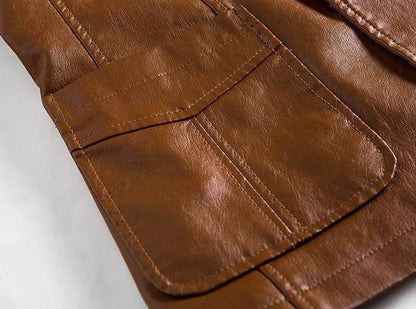 Leather blazer jacket for men
